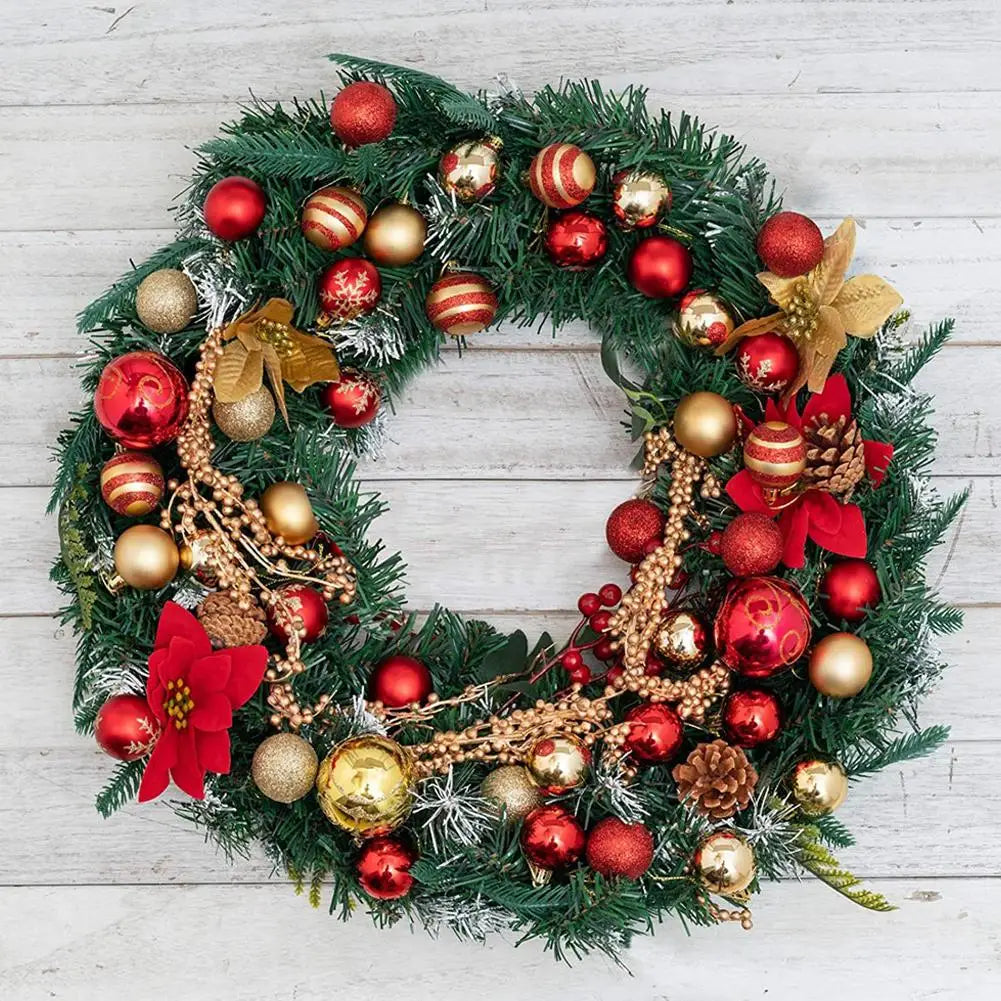 50-teilige Weihnachtskugeln rot gold für festliche Dekoration