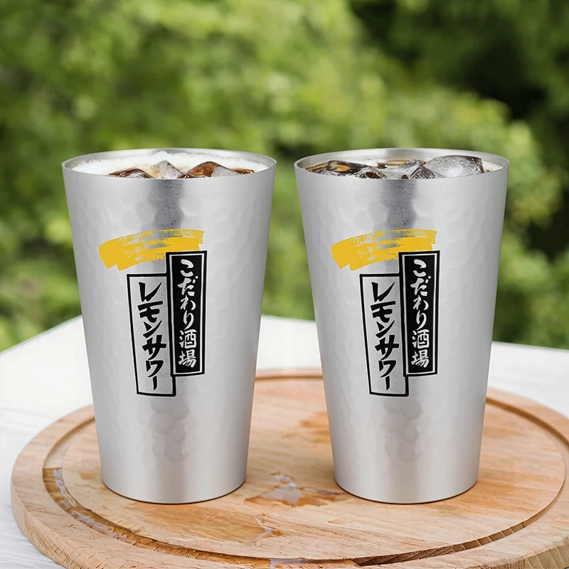 Leichter Aluminium Bierkrug 450 ml Wiederverwendbarer Trinkbecher