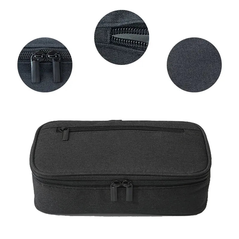 2-lagige Stift- und Kosmetikaufbewahrungstasche mit großer Kapazität