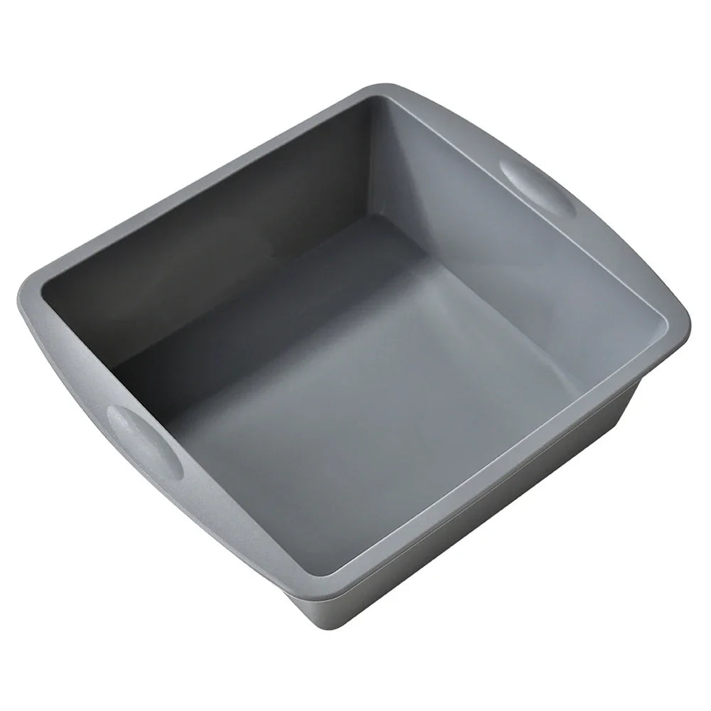 Quadratische Silikon-Kuchenplatte mit Antihaftbeschichtung und Rutschgriff
