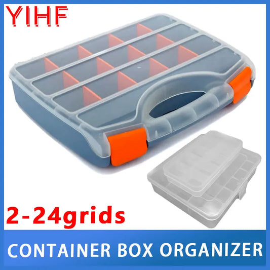Kunststoff Organizer Box mit 2 bis 24 Fächern für Schrauben und Schmuck