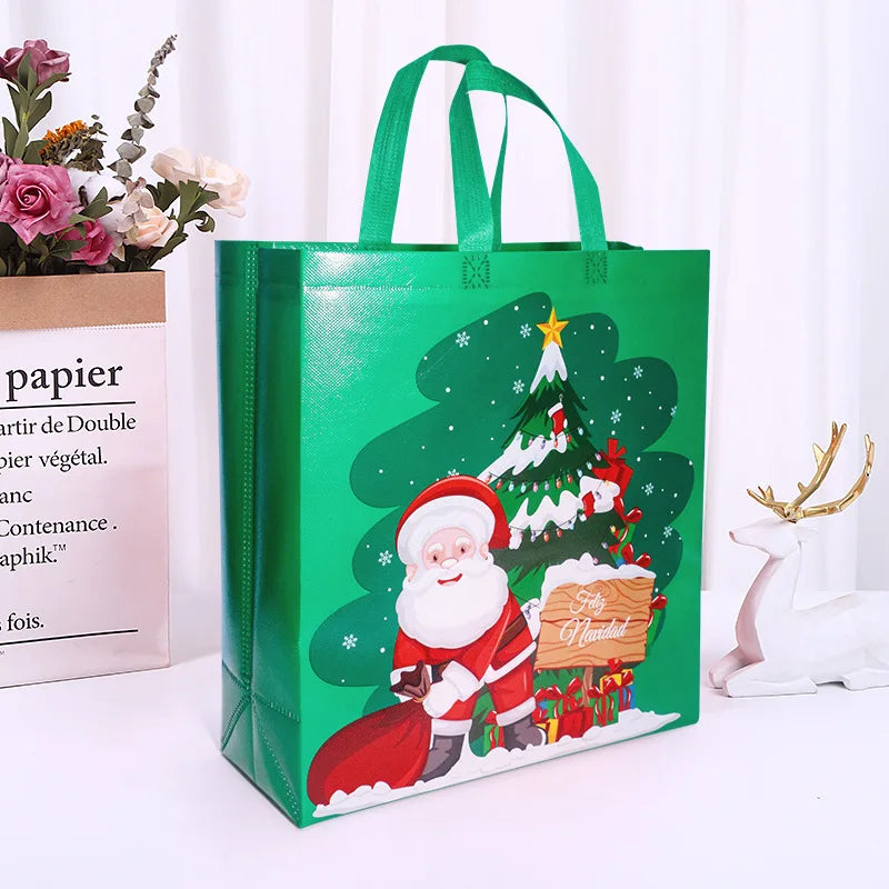 5er Set Weihnachtsgeschenktaschen mit festlichen Motiven
