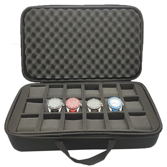 Tragbare EVA Uhrenbox Bunte Uhr Aufbewahrungskoffer Organizer Schützende Sicherheit Leinwand Schwamm Stoßfeste EVA Werkzeug Aufbewahrungstasche-Yabubest - Home & More
