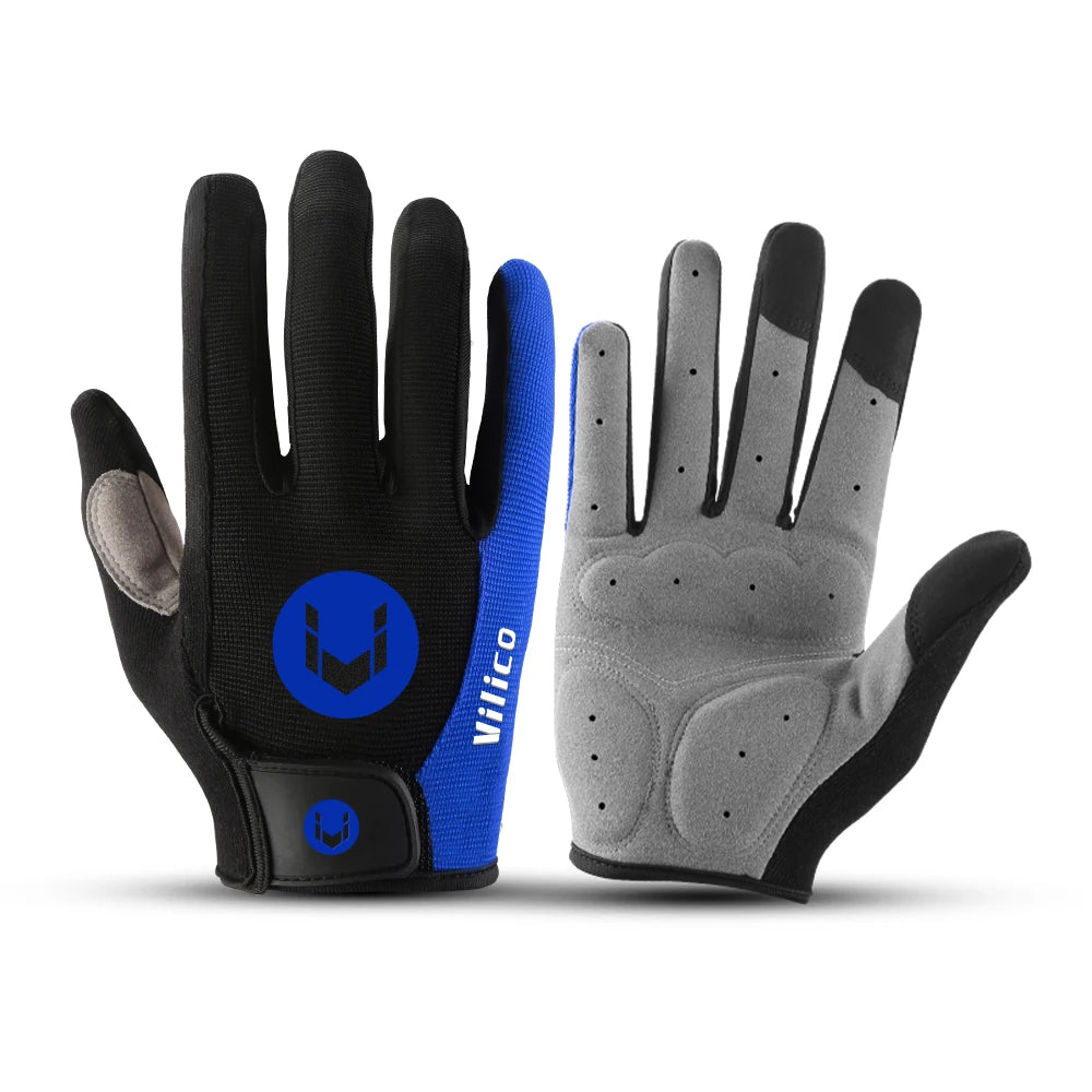 Atmungsaktive Vollfinger Fahrradhandschuhe mit Anti-Rutsch und Touchscreen