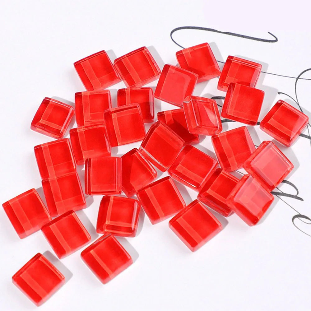 50 bunte Glas-Mosaikfliesen – 50 Stück für kreative DIY-Deko & Kunst