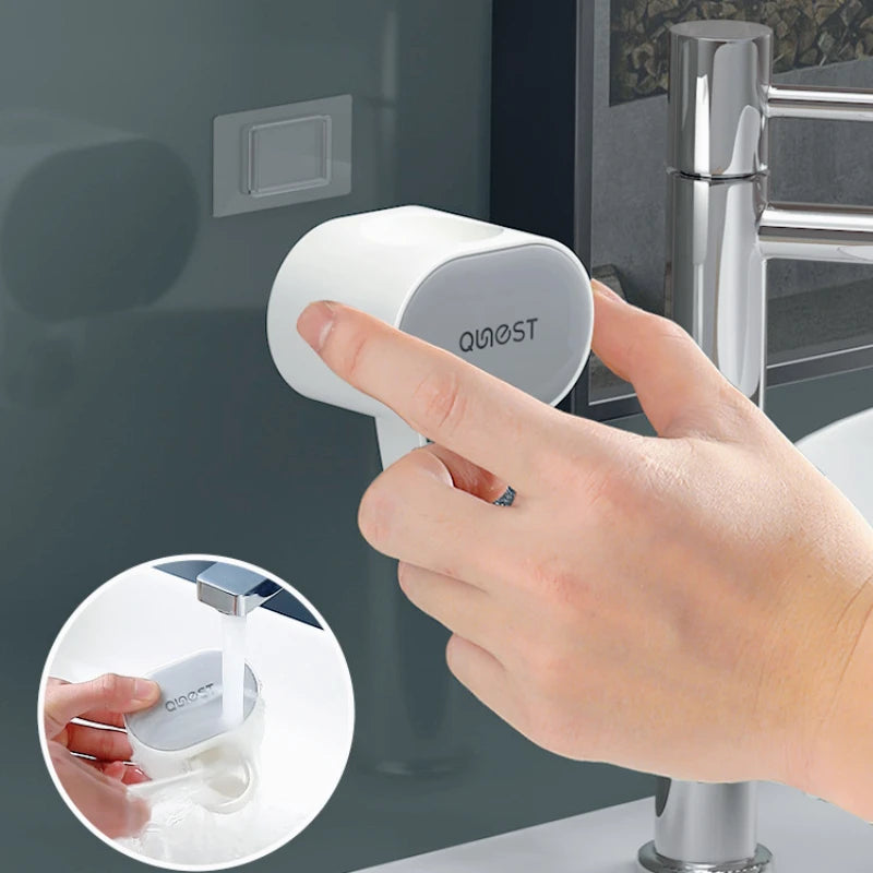 Automatischer staubdichter Zahnpastaspender mit Wandhalter für Bad