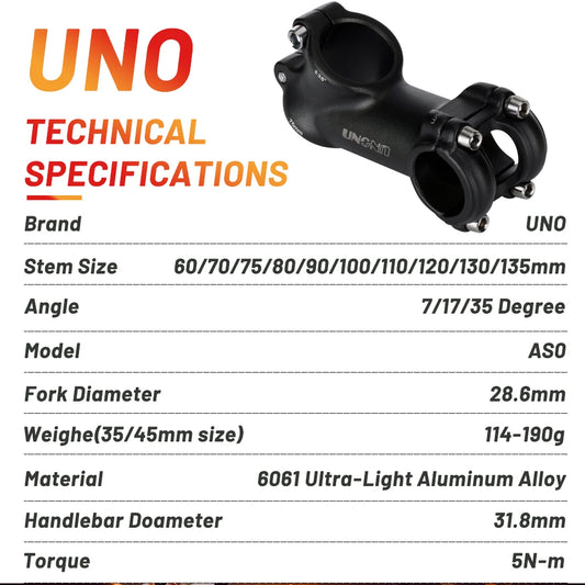 Ultraleichter MTB Fahrradvorbau Aluminium 31 8 mm Verschiedene Längen