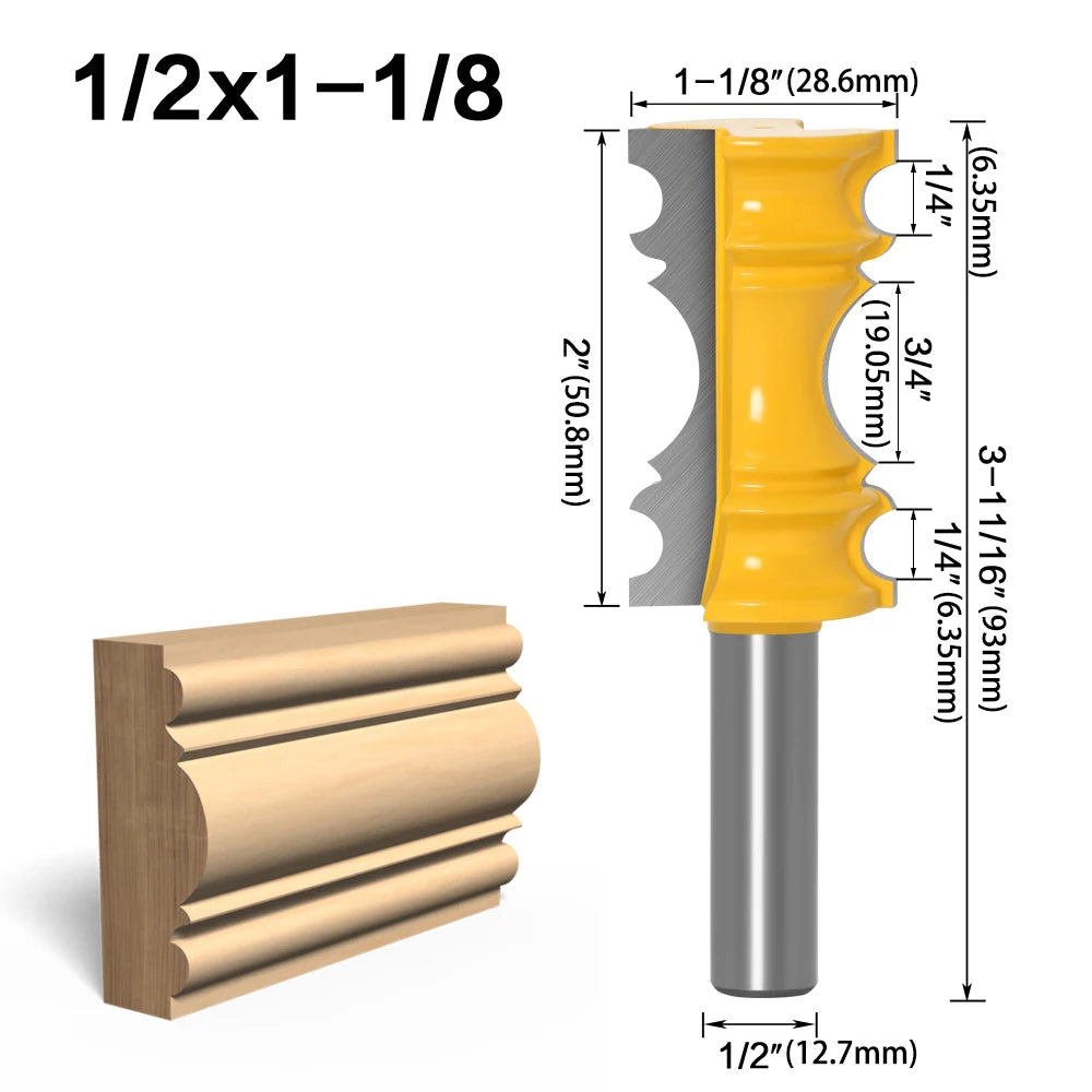 Großer Holzfräser 8 mm Schaft, Zapfen- und Linienmesser für Holzbearbeitung