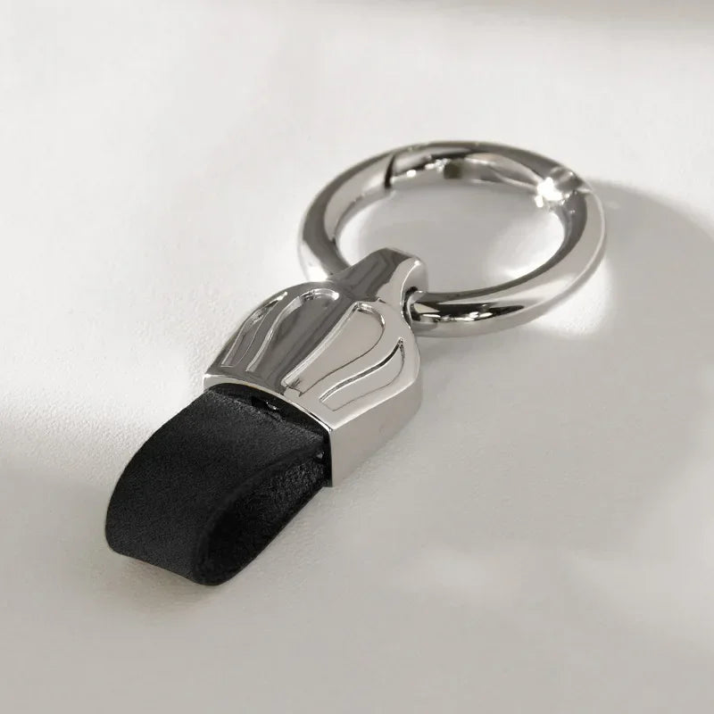 Leder Schlüsselbund Multicolor mit Metallring für Männer und Frauen