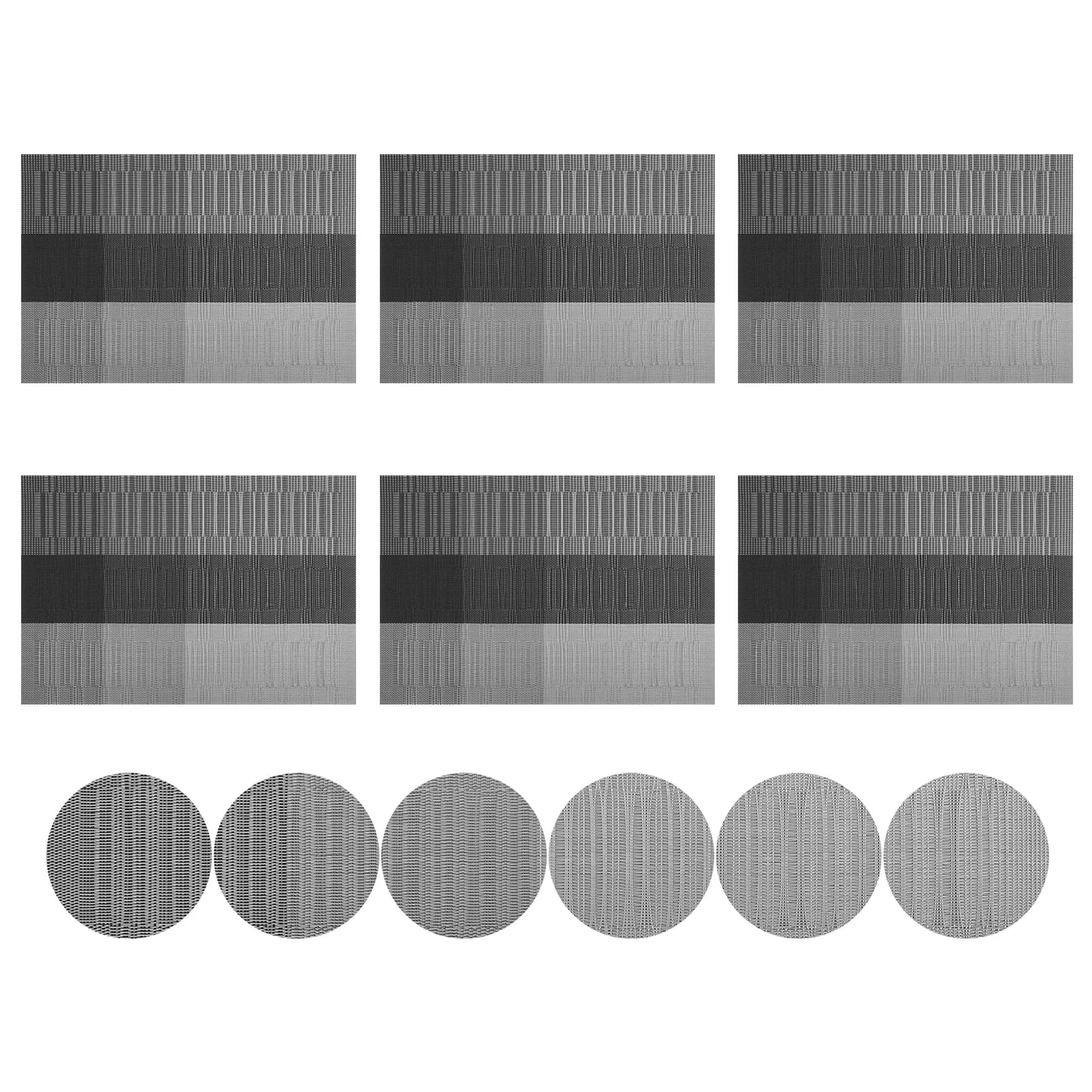 Modernes Tischset Set mit Untersetzern – Rutschfest & Leicht zu Reinigen