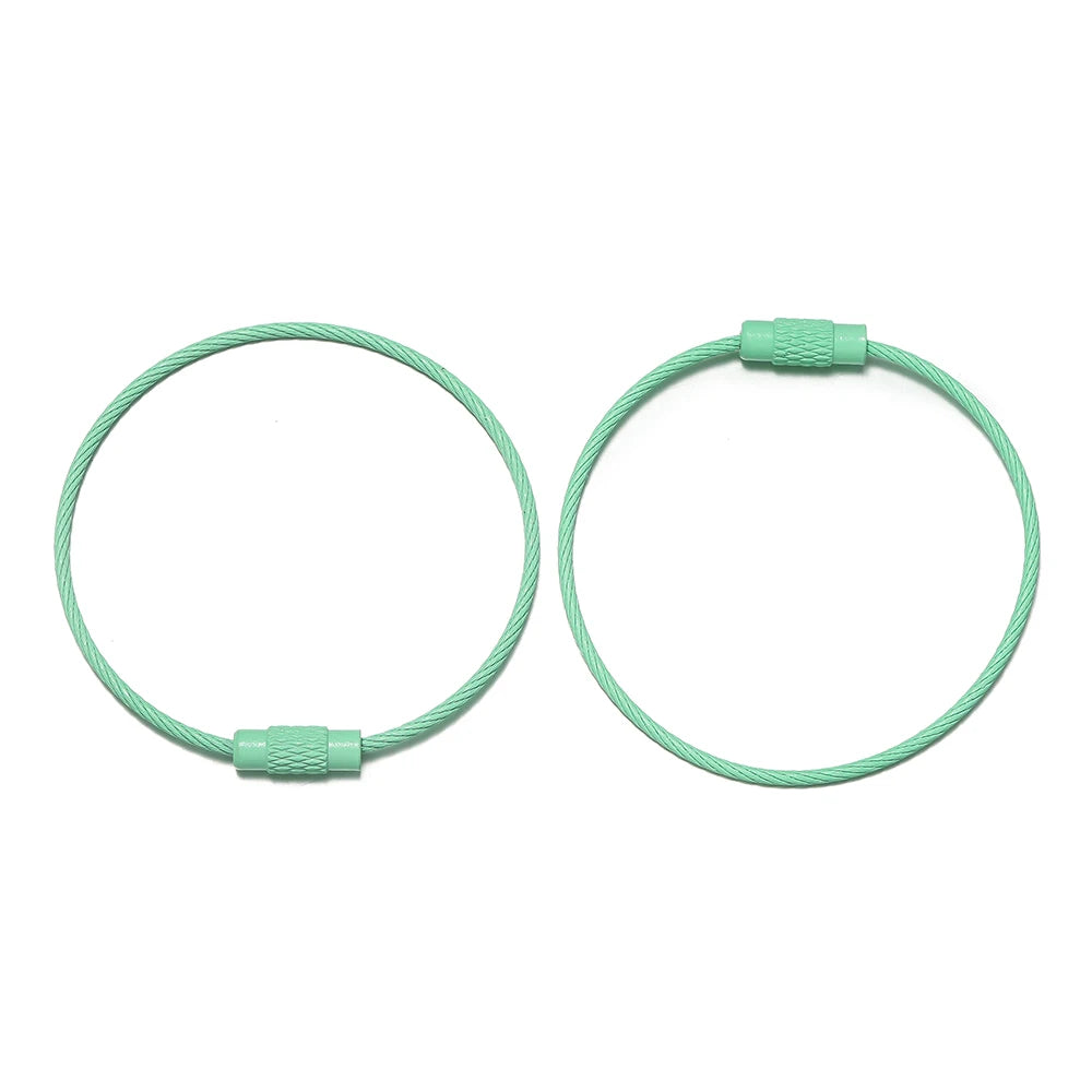 50mm 10er Set Eisen Schlüsselringe Bunte Schlüsselbund Ringe DIY