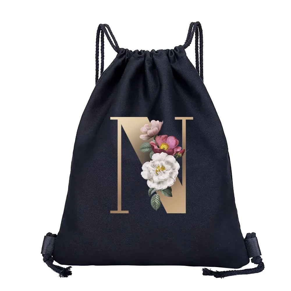 Leichter Kordelzug Rucksack aus Canvas 40x35 cm für Sport - Reisen
