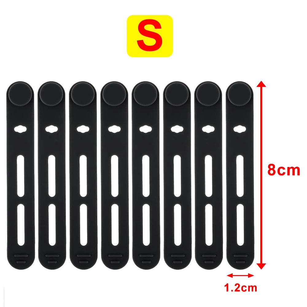 Silikon Kabelbinder Set Verstellbar – Weicher Kabel Organizer 80/140mm