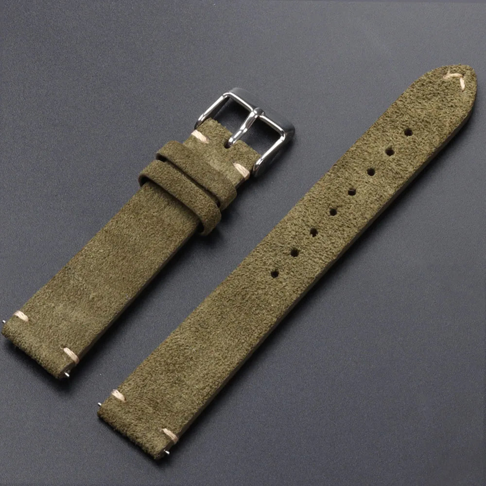 Weiches Schnellverschluss Wildleder Armband 14-22mm für Smartwatch Uhr