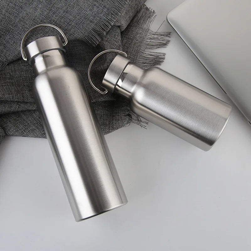 Auslaufsichere Edelstahl-Wasserflasche 500-1000ml – Robust - BPA-frei fürs Outdoor