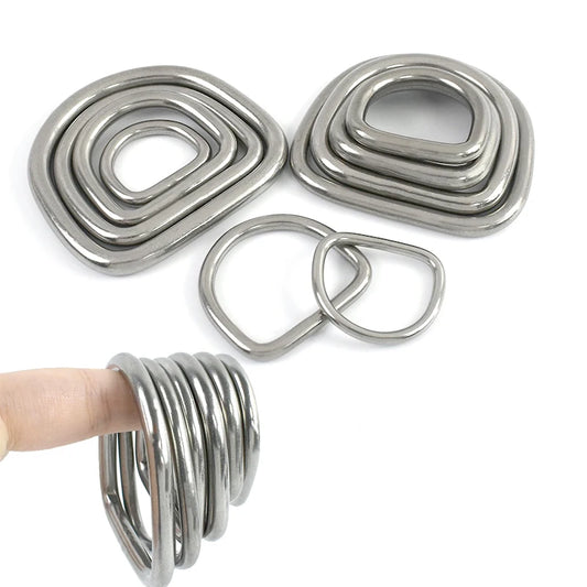 Edelstahl D-Ring Schnallen für Taschen Gurtband Haustierhalsband DIY Zubehör