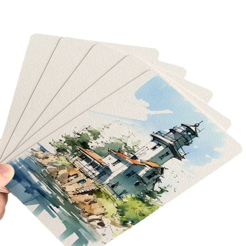 Profi-Aquarellpapier 300g/m², 25 Blatt rund - quadratisch – perfekt für Künstler