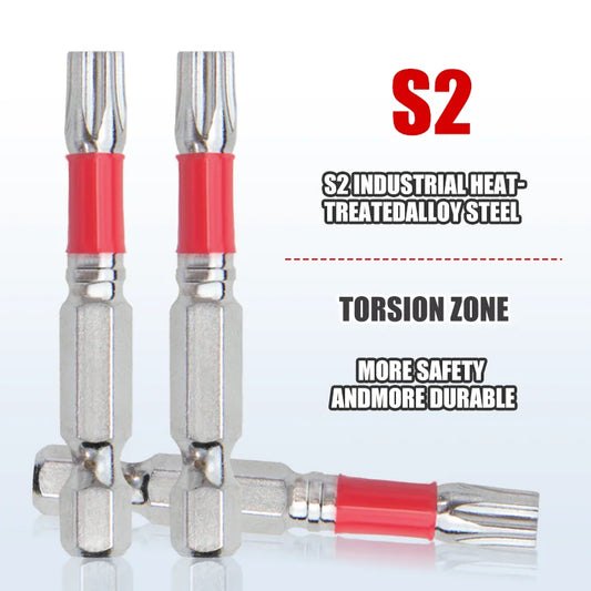2-Zoll Torx Schraubendreher-Bit-Set, magnetisch, S2 Stahl für Werkstatt - Heim