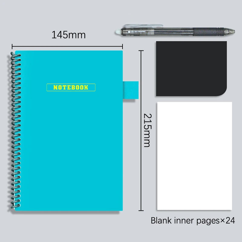 A5 Wiederverwendbares Whiteboard Notizbuch mit Stift für Wochenpl