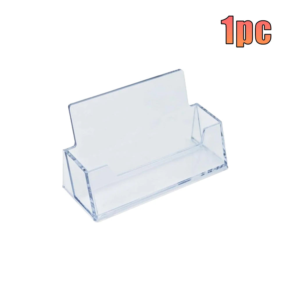 Transparent Visitenkartenhalter Desktop Büro Display Ständer Kunststoff