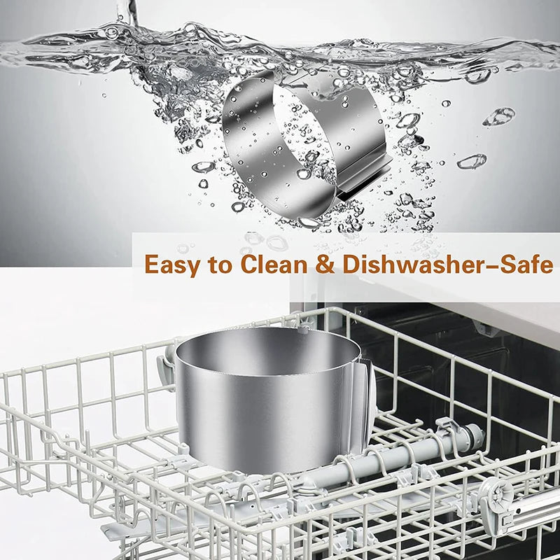 Einstellbarer Edelstahl Mousse Ring 6 bis 30 cm mit Skala