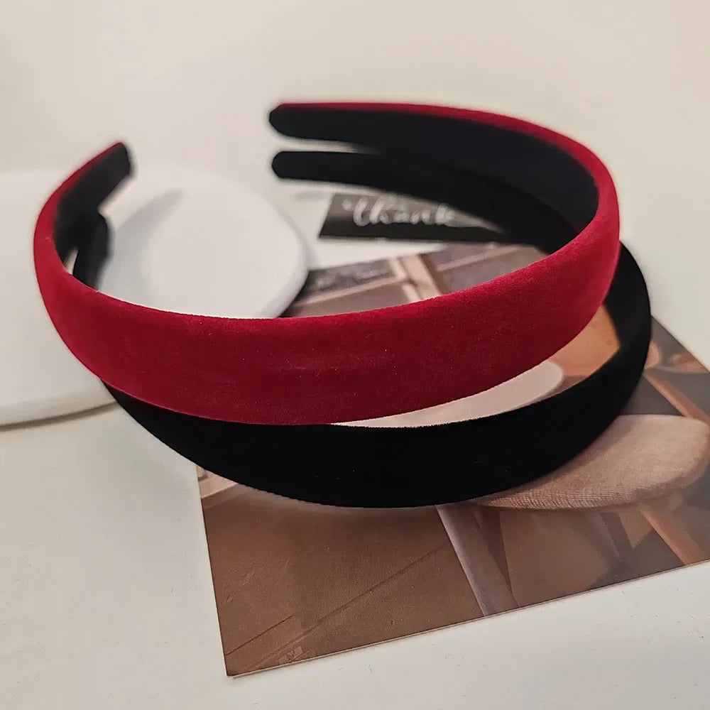 Elegantes Samt-Stirnband 2er Set für Damen und Mädchen