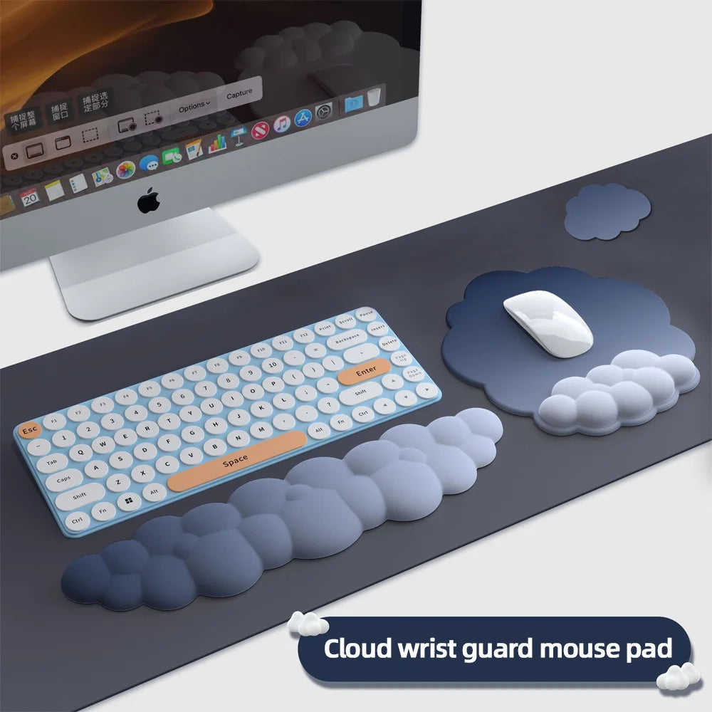 Ergonomisches Büro-Set mit Handgelenkauflage und rutschfester Schreibtischunterlage