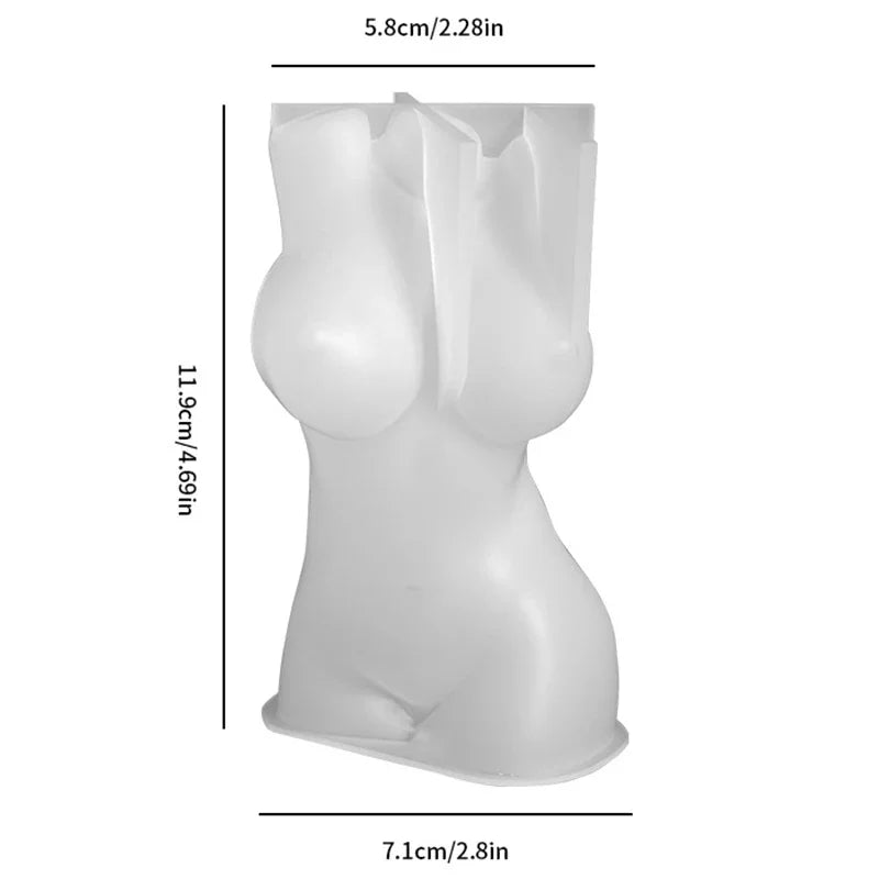 3D Künstlerische Silikonform für Figuren 6x7x12cm DIY Kerzen und Seifen