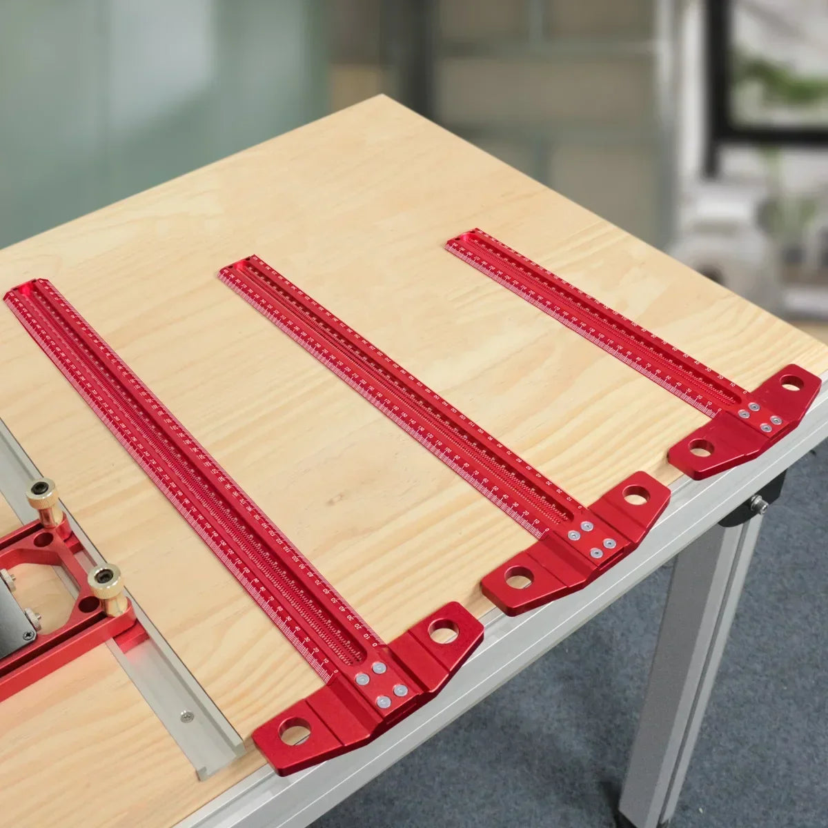 Präzisionsmarkierungs T-Lineal aus Aluminium für Holzbearbeitung  Messwerkzeug