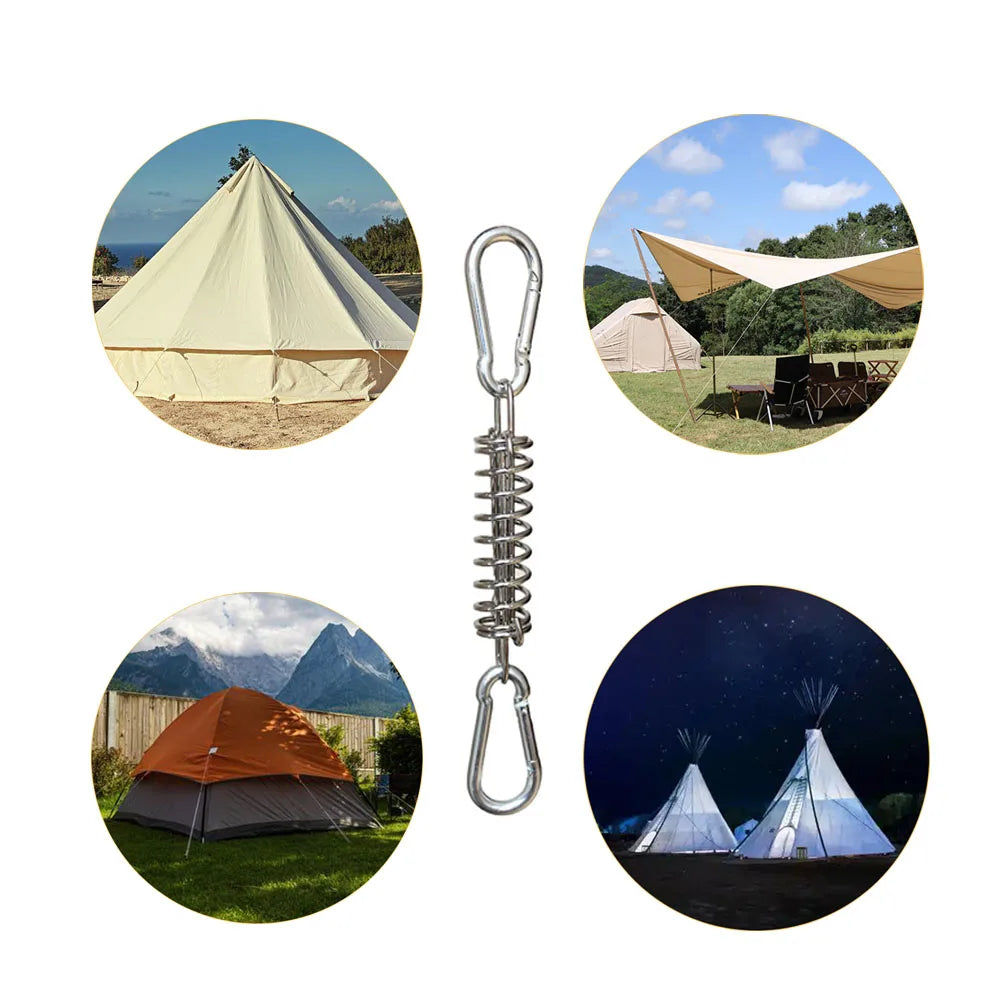 Robustes Camping Zeltspanner-Set 4/6 Stück mit Feder-Schnalle - Karabinerclips