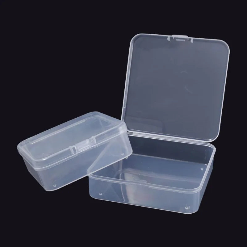 Durchsichtige quadratische Kunststoff-Aufbewahrungsboxen für Schmuck 1-20 Stück