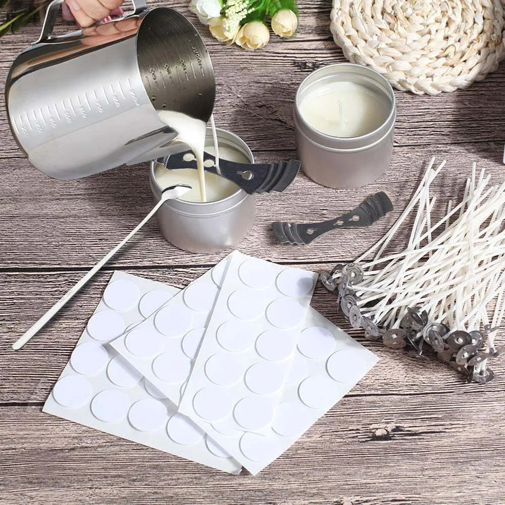 Rauchfreie Kerzendochte aus Baumwolle mit Metallhalter 2 6 bis 20 cm