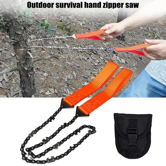 Tragbare Überlebenskettensäge Outdoor Notfall Camping Wandern Handwerkzeug