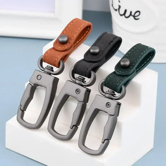 Handgemachter Leder-Schlüsselanhänger in Schwarz, Braun - Grün – Robust - Stilvoll