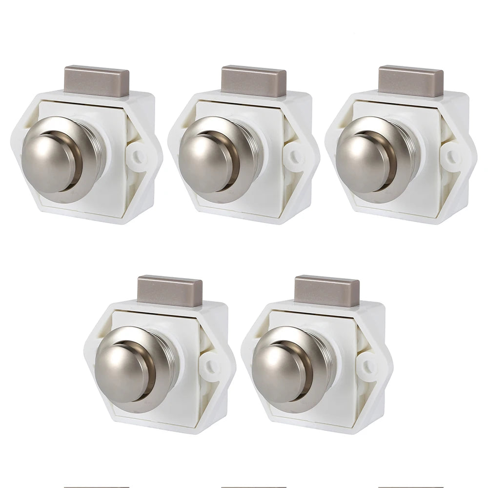 5/10x Push-Lock Drückverschluss 20/26mm für Wohnmobil Auto Schrank Schublade
