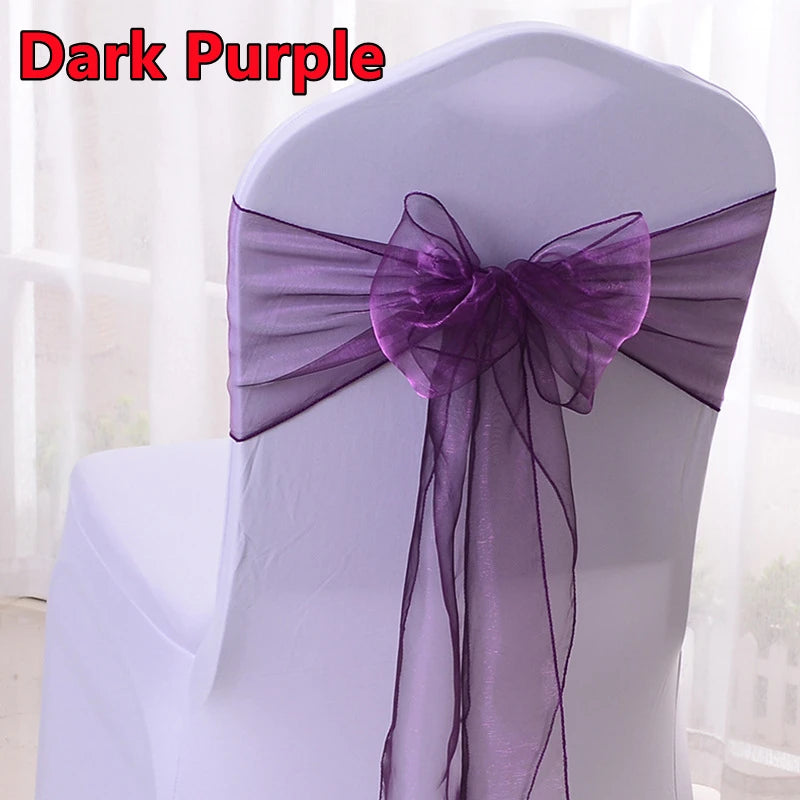 Elegante Organza Stuhlschärpen für Hochzeitsdekoration