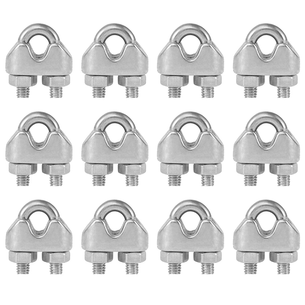 Sichere Edelstahl-Kabelklemmen M3 für 3mm Drahtseil – 12 oder 24 Stück Set