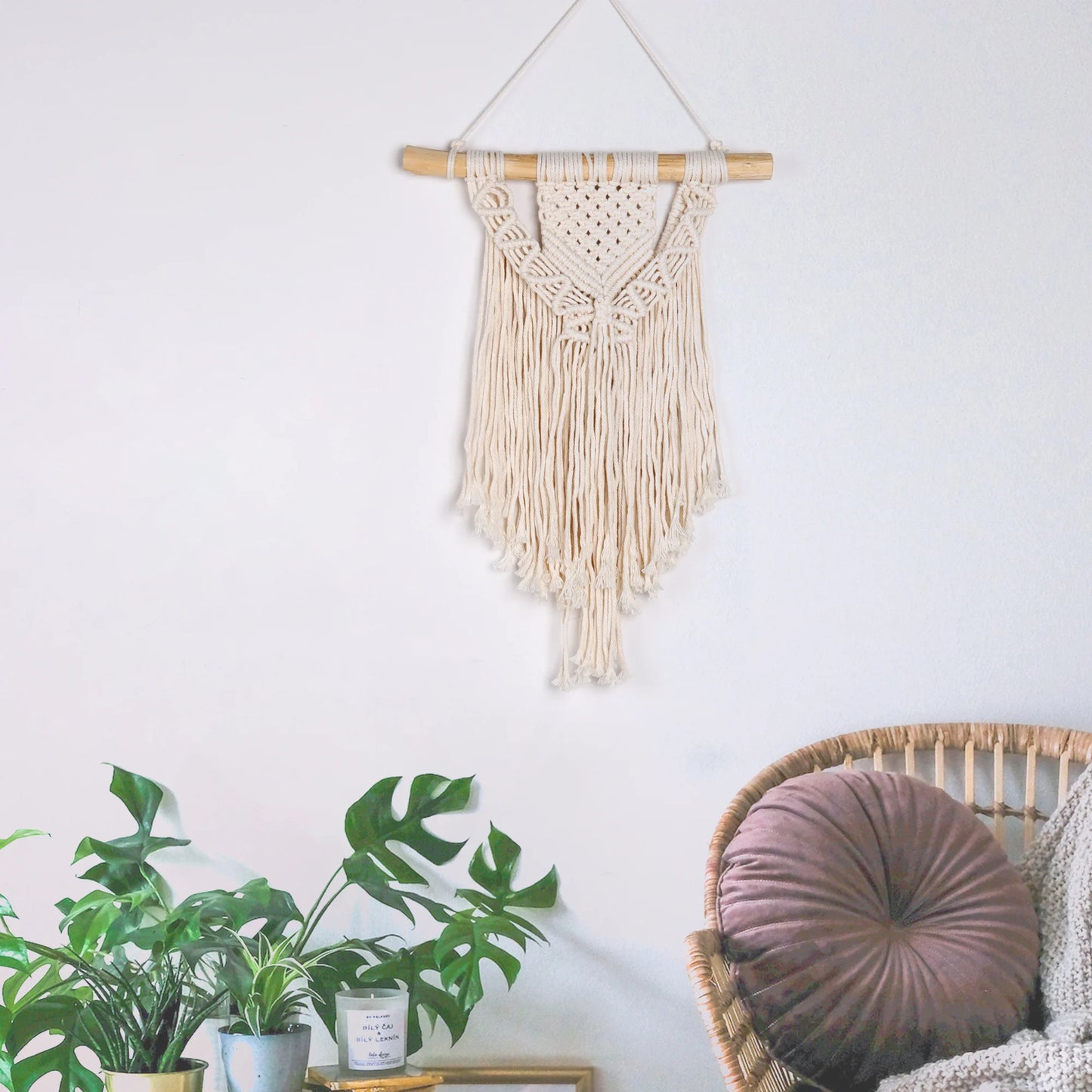 Makramee Wandbehang geometrisch, Boho-Stil, 55 x 70 cm - Yabubest - Home & More