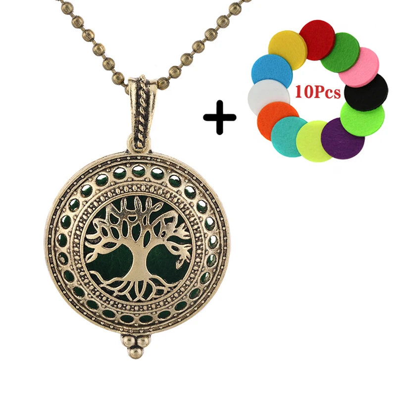 Aromatherapie Halskette Lotus Diffusor Anhänger aus Zinklegierung