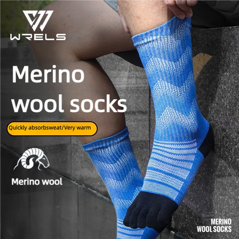 Warme Merinowolle Thermosocken für Herren mit Zehentrennung