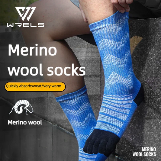 Warme Merinowolle Thermosocken für Herren mit Zehentrennung