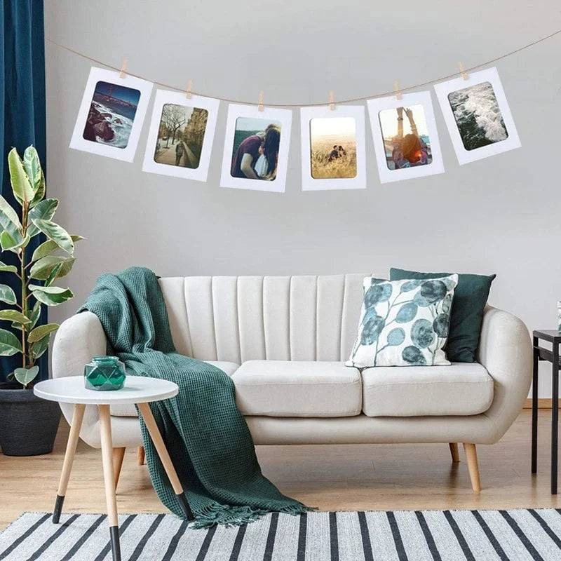 10er Set DIY Papierrahmen 7 Zoll Fotos Wanddeko Zuhause Party