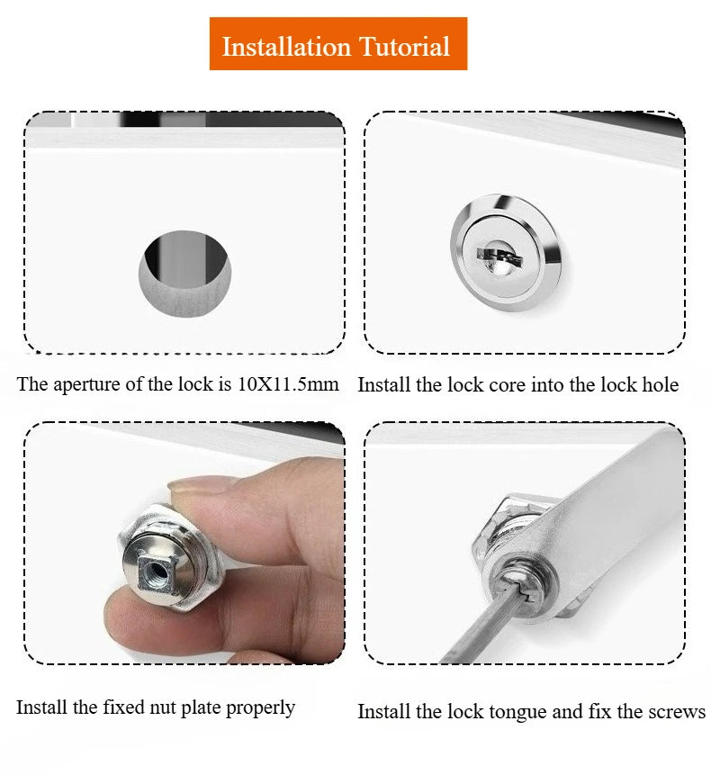 Sicheres 12 mm Schloss für Aktenschrank und Schublade