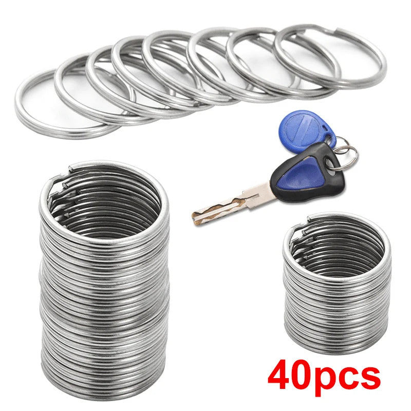 Metall Schlüsselringe Split Ringe 20/100 Stück für DIY Schlüsselanhänger