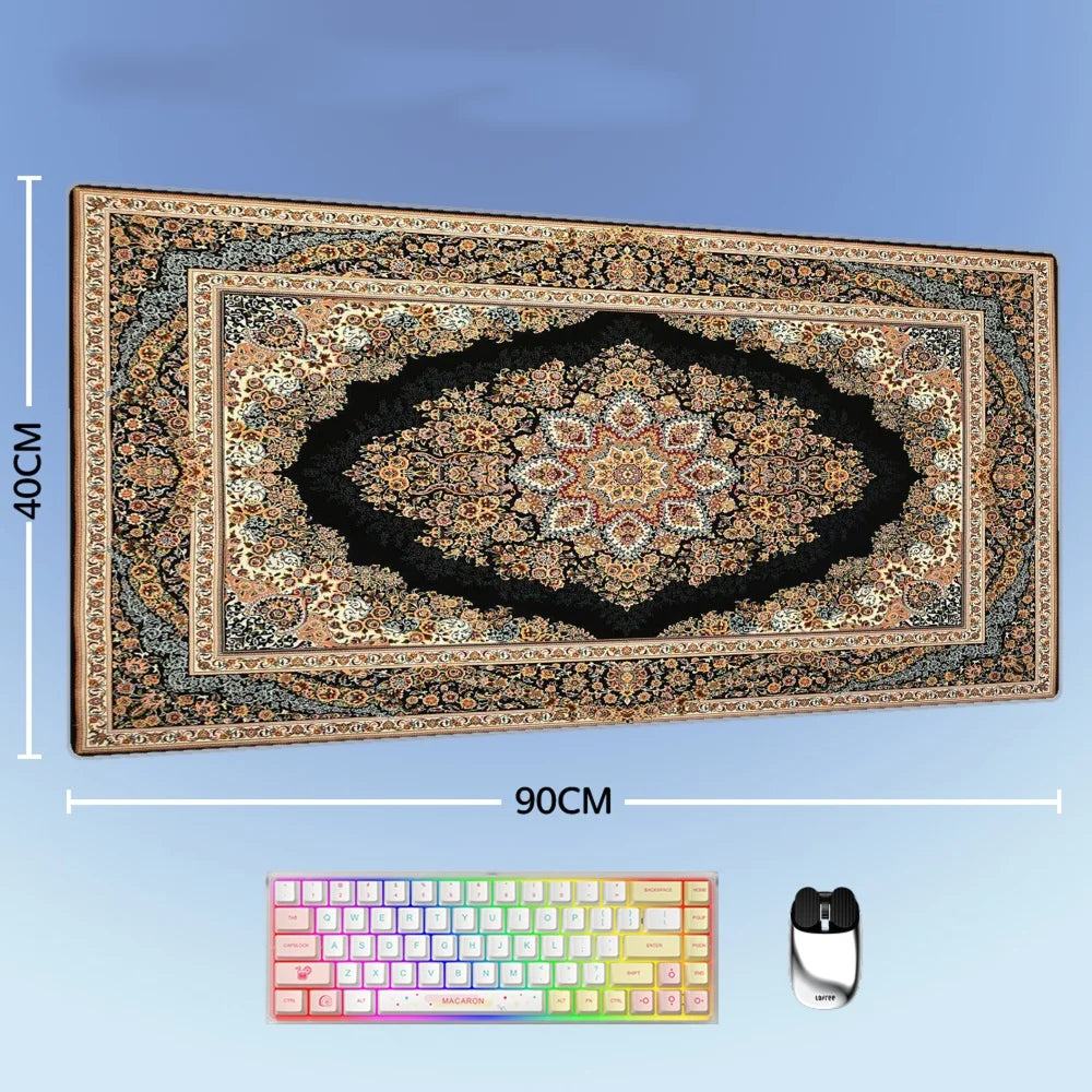 Großes XXL Mauspad mit persischem Design Naturkautschuk rutschfest