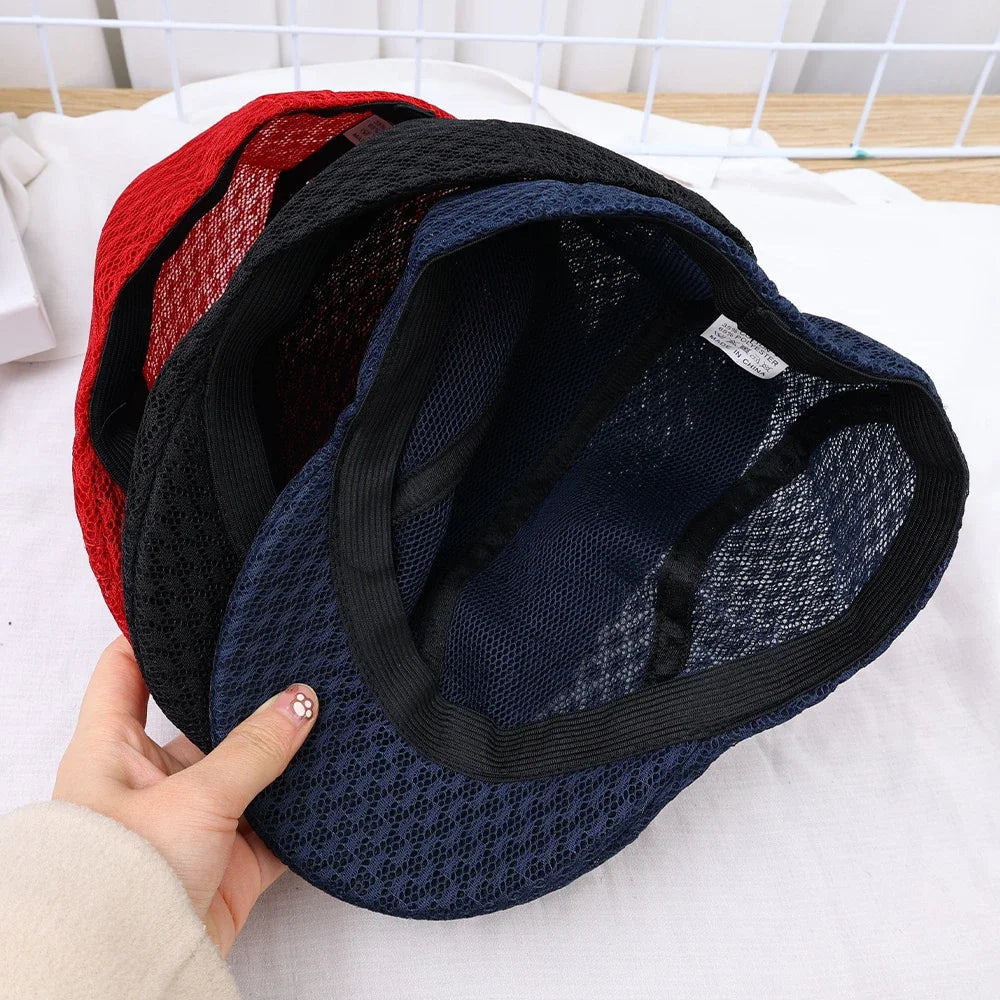 Atmungsaktive Sommer-Berets Unisex – Winddicht - Sonnenschutz, Retro-Stil