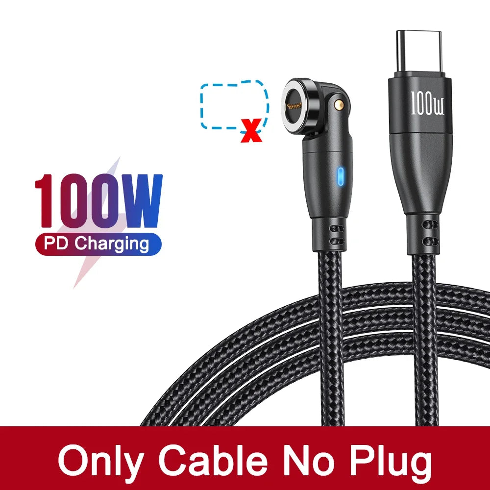 Magnetisches USB C Ladekabel 100W PD 5A – 540° Drehbar – Schnellladung - Daten