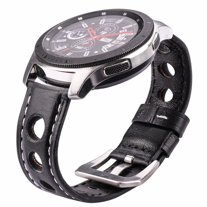 Rindsleder Armband Vintage Echtes Leder 20mm 22mm 24mm