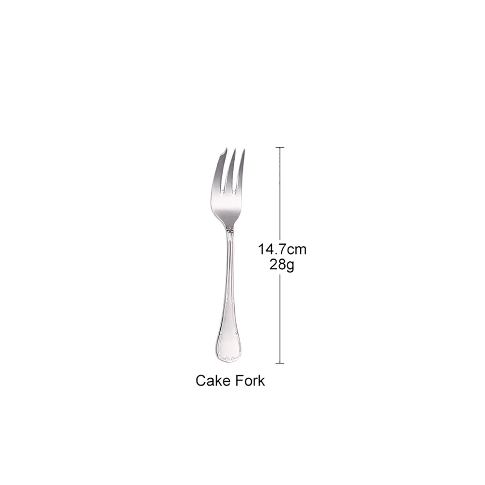 Luxuriöses 4- oder 6-teiliges vergoldetes Besteckset, Edelstahl, spülmaschinenfest