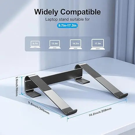 Ergonomischer Laptop-Ständer Aluminium Kühlhalterung für 10-18 Zoll Notebooks